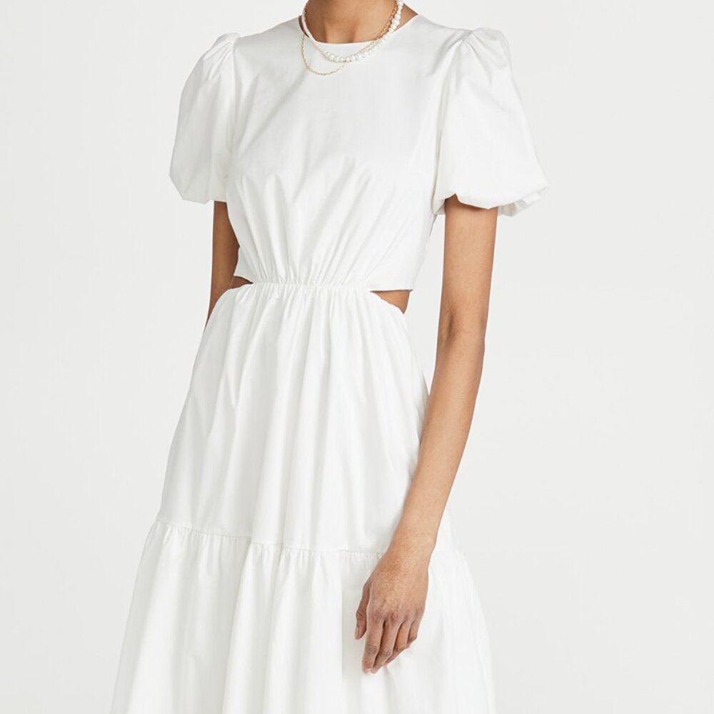 WAYF Plaza Cut Out Tiered Maxi Dress